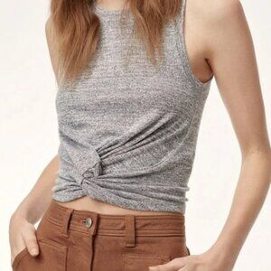 Aritzia Wilfred Free Daley Twist Tank Top, Grey, XS
